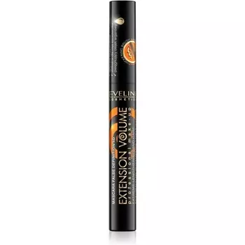 Тушь для ресниц Extension Volume, расширяющая и питательная, 10 мл, черная, Eveline Cosmetics