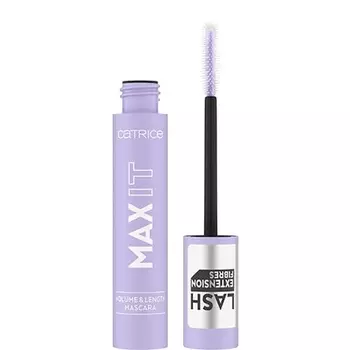 Тушь для ресниц Max It Volume & Long 010 Deep Black, 11 мл — веганская, с интенсивной пигментацией, Catrice