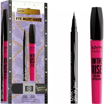 Тушь для ресниц NYX Professional Makeup X-mas Eye Must Have, Epic Eye Liner 1 ml + On The Rise Volume Mascara 10 ml / 1 Stk.