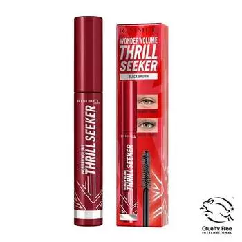 Тушь для ресниц, удлиняющая и придающая объем 002 Black Brown, 8 мл Rimmel, Thrill Seeker