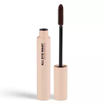 Тушь для ресниц выдвижной all eye want mascara Inglot, цвет brown, 8.5 мл