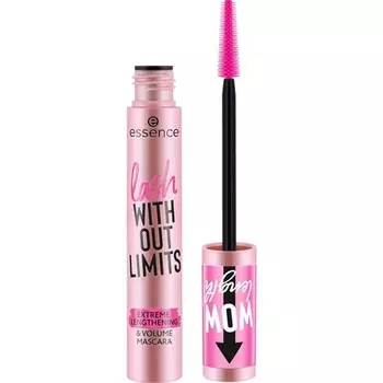 Тушь Essence Lash Without Limits Экстремальное удлинение и объем 01 Экстра-черный цвет, придающее объем и удлинение, веганская, без жестокости и без парабенов
