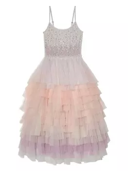 Tutu Du Monde длинное платье Waterfall из тюля, нейтральный цвет