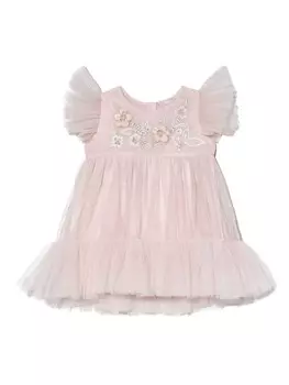 Tutu Du Monde платье Bebe Blue Orchid с цветочной вышивкой, розовый