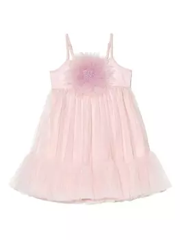 Tutu Du Monde платье с цветочной аппликацией, розовый