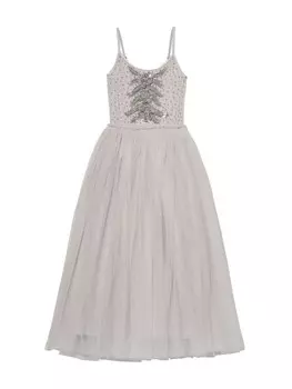 Tutu Du Monde пышное платье Alessandra с цветочной аппликацией, серый