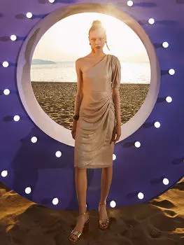 TUVANAM X LC WaikikiI ЖЕНСКОЕ ПЛАТЬЕ НА ОДНО ПЛЕЧО