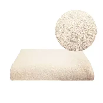 Тува Домашний НАБОР 3 шт. Неокрашенные полотенца из натурального хлопка бежевого оттенка 100х200 см для СПА, хлопковая махра. Sonstige, бежевый