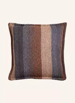 Tweed-Декоративная подушка Roros Tweed FRI mit Federfllung, 60x60 см, цвет beige/ros/blau