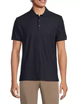 Твердая футболка-поло Burberry, синий