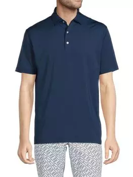 Твердая футболка-поло Hickey Freeman, темно-синий