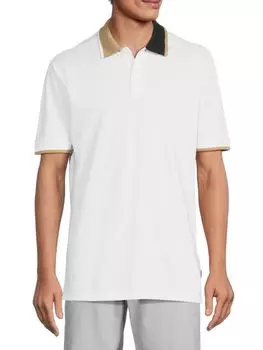 Твердая футболка-поло Parlay Boss, белый