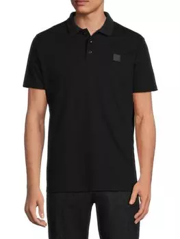 Твердая футболка-поло Siena Bertigo, черный