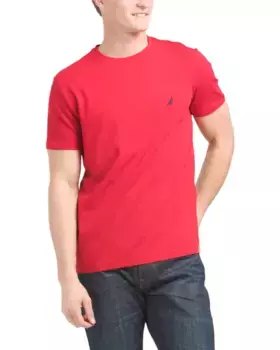 Твердая футболка с круглым вырезом Nautica, красный