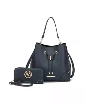 Твердая сумка-мешок Callie и соответствующий бумажник от Mia K Mkf Collection, розовый