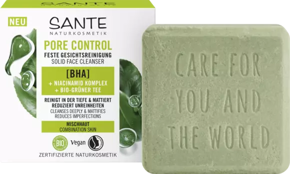 Твердое очищающее средство для лица Pore Control 60 г. SANTE NATURKOSMETIK