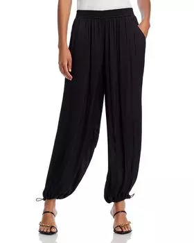 Твердые атласные брюки AQUA, черный