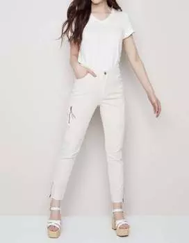 Твердые брюки-карго в натуральном цвете CHARLIE B, цвет natural