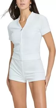 Твердые горячие шорты с жемчужным исправлением сзади Juicy Couture, цвет Creamsoda