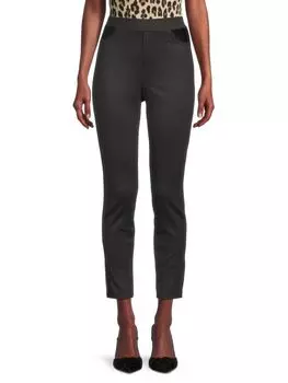 Твердые леггинсы до щиколотки Ellen Tracy, черный