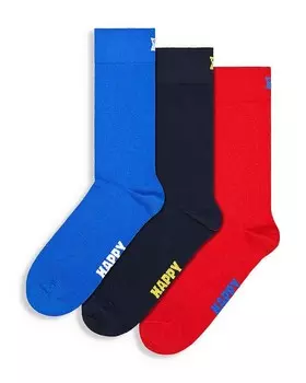 Твердые носки Happy Socks, упаковка из 3 шт, мультиколор