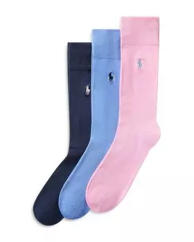 Твердые носки, набор из 3 пар Polo Ralph Lauren, мультиколор