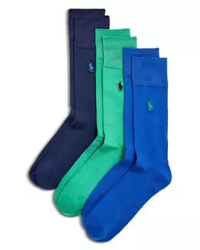 Твердые носки, набор из 3 пар Polo Ralph Lauren, синий