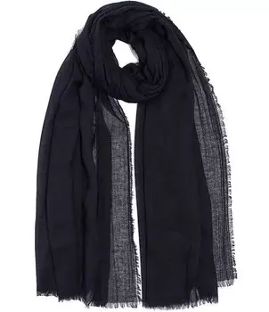 Твердый мятый шарф Echo, черный