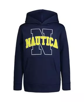 Твердый пуловер с длинными рукавами Old School, толстовка с капюшоном Nautica, синий