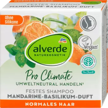 Твердый шампунь Мандарин-Базилик 60г alverde NATURKOSMETIK