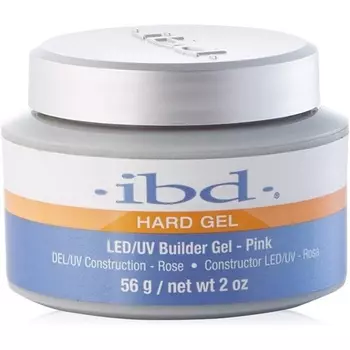 Твердый светодиодный/УФ-гель, розовый, 2 унции, 56 г, Ibd