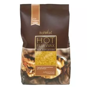 Твердый воск в гранулах для депиляции без полосок, низкотемпературный 500г ItalWax Natural Film Wax -