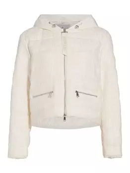 Твид и пуховик Mainline Remonary Moncler, белый