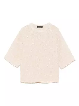 Твидовая футболка Fabiana Filippi, нейтральный