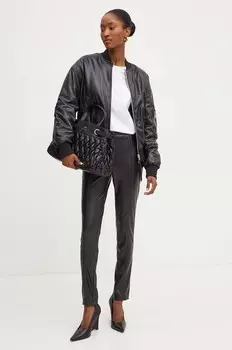 Твидовая хлопковая футболка Guess, белый