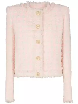 Твидовая куртка Balmain, розовый