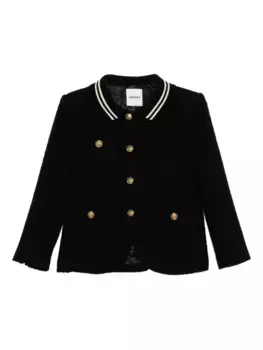 Твидовая куртка SANDRO, черный