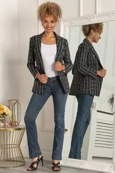 Твидовая куртка в стиле милитари Sloane Jolie Moi, черный