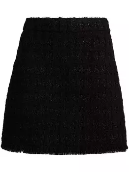 Твидовая мини-юбка Tory Burch, черный