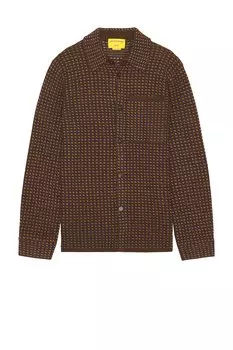 Твидовая рабочая рубашка Guest In Residence, цвет Chestnut Combo