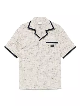 Твидовая рубашка-поло Drle De Monsieur, нейтральный