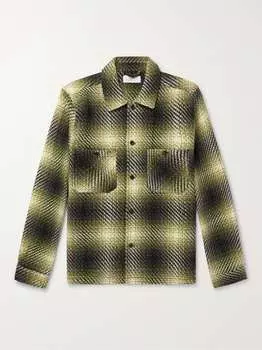 Твидовая рубашка в клетку Mr P., зеленый