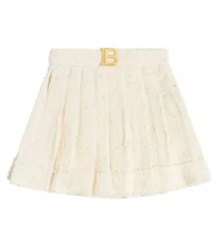 Твидовая юбка Balmain, нейтральный