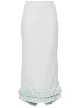 Твидовая юбка-карандаш Sonia Huishan Zhang, синий