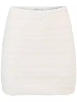 Твидовая юбка мини Nina Ricci, белый