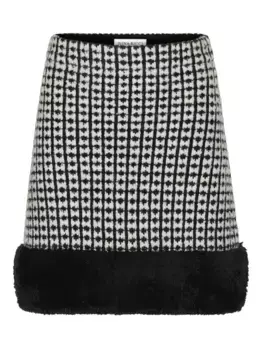 Твидовая юбка мини Nina Ricci, черный