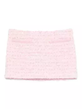 Твидовая юбка мини Rowen Rose, розовый