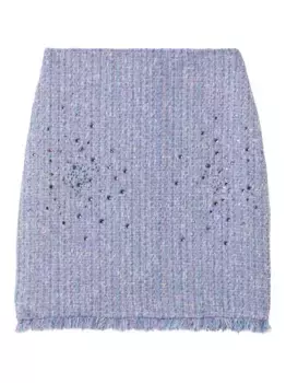 Твидовая юбка с люрексом St. John, фиолетовый