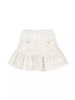 Твидовая юбка с оборками Patachou, нейтральный цвет