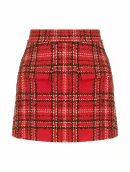 Твидовая юбка-шорты MSGM, мультиколор